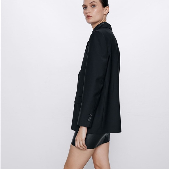 Zara Blazer with buttons boxy jacket relaxed fit - Picture 4 of 7